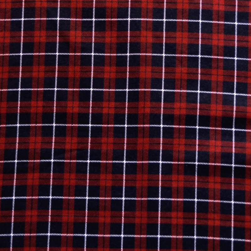 Buffalo Plaid Red and Black - Large Square Plaid Flannel 100% Cotton Fabric