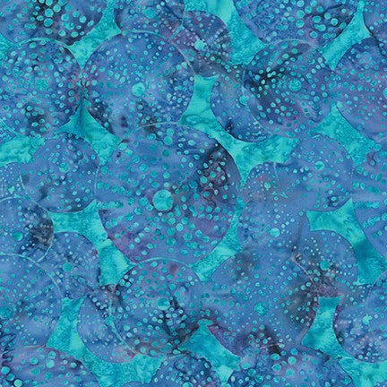 Artisan Batiks: Coral Reef: Aquamarine - Robert Kaufman Imported Batik 100% Cotton Fabric