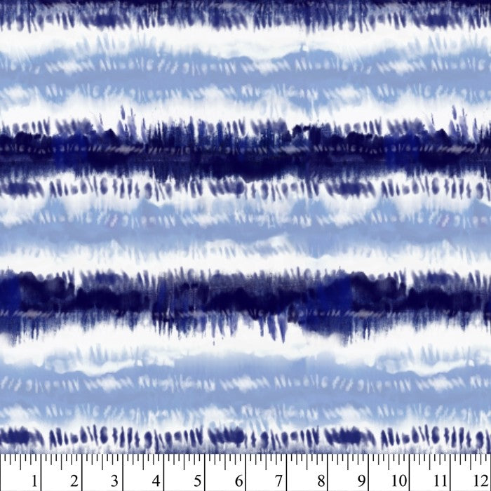 Inkblot Stripe - Double Brushed Jersey Knit